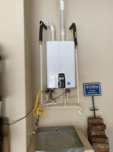 Texas Heatwave AC and Heating install and service work in a Brownsville, TX home's mechanical space